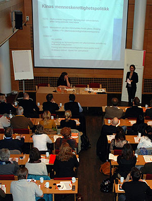 Kina-seminar Norsk institutt for menneskerettigheter mars 2008 (foto: Christian Boe Astrup)