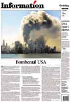Billede 5. Forsiden af Information, 12. September, 2001.