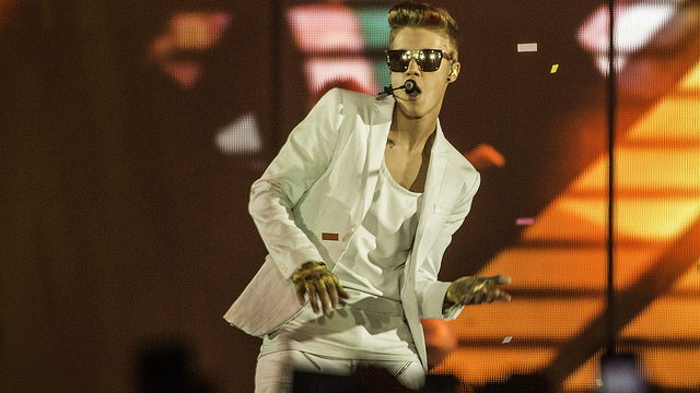 Justin Bieber på Telenor Arena 16. april 2013 (foto: NRK P3, CC: by-nc-sa)