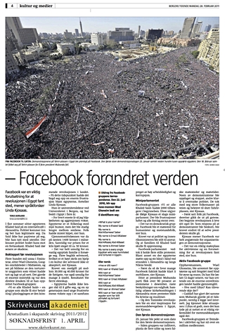 Faksimile frå Bergens Tidende, 28. februar 2011.