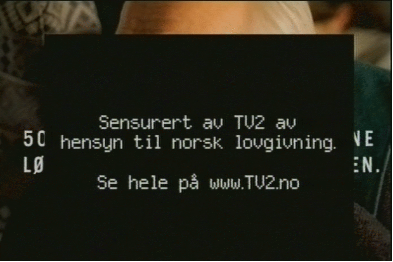 År 2000: TV2 sensurerer sin egen sending av reklame for Sykepleierforbundet.