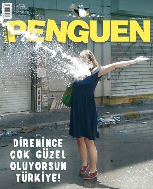 "Turkey: You are beautiful when you are angry": Cover of the weekly humor magazine Penguen.