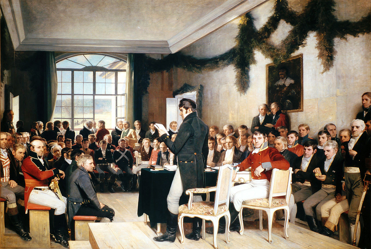 Oscar Wergeland: Riksforsamlingen på Eidsvoll 1814.