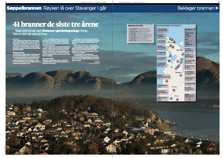 Oppslag i Stavanger Aftenblad 25. januar 2013.