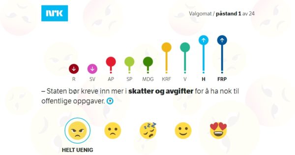 NRKs valgomat – norske konfliktaksar og læring undervegs